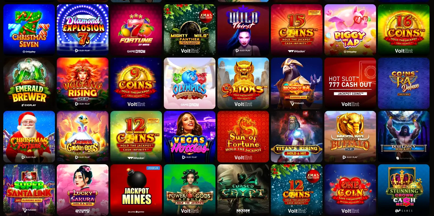 Kinbet Casino App auf dem Smartphone mit Spielauswahl